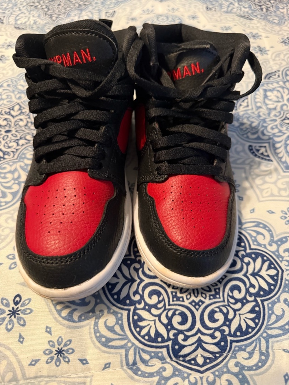 Jordan Black & Red High Top Sneakers